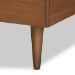 Baxton Studio Rin Mid-Century Modern Walnut Brown Finished Wood Twin Size Platform Bed - Rin-Ash Walnut-Twin