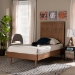 Baxton Studio Rin Mid-Century Modern Walnut Brown Finished Wood Twin Size Platform Bed - Rin-Ash Walnut-Twin