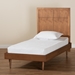 Baxton Studio Rin Mid-Century Modern Walnut Brown Finished Wood Twin Size Platform Bed - Rin-Ash Walnut-Twin