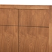Baxton Studio Noela Mid-Century Modern Walnut Brown Finished Wood Twin Size Platform Bed - Noela-Ash Walnut-Twin