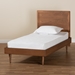 Baxton Studio Hiro Mid-Century Modern Walnut Brown Finished Wood Twin Size Platform Bed - Hiro-Ash Walnut-Twin