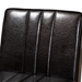 Baxton Studio Daymond Mid-Century Modern Dark Brown Faux Leather Upholstered and Walnut Brown Finished Wood Dining Chair - BBT8051.12-Dark Brown/Walnut-CC