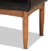 Baxton Studio Daymond Mid-Century Modern Dark Brown Faux Leather Upholstered and Walnut Brown Finished Wood Dining Bench - BBT8051.12-Dark Brown/Walnut-Bench
