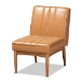 Baxton Studio Daymond Mid-Century Modern Tan Faux Leather Upholstered and Walnut Brown Finished Wood 5-Piece Dining Nook Set - BBT8051.12-Tan/Walnut-5PC Dining Nook Set