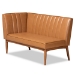 Baxton Studio Daymond Mid-Century Modern Tan Faux Leather Upholstered and Walnut Brown Finished Wood 4-Piece Dining Nook Set - BBT8051.12-Tan/Walnut-4PC Dining Nook Set