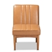 Baxton Studio Daymond Mid-Century Modern Tan Faux Leather Upholstered and Walnut Brown Finished Wood Dining Chair - BBT8051.12-Tan/Walnut-CC