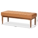 Baxton Studio Daymond Mid-Century Modern Tan Faux Leather Upholstered and Walnut Brown Finished Wood Dining Bench - BBT8051.12-Tan/Walnut-Bench