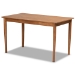Baxton Studio Riordan Mid-Century Modern Grey Fabric Upholstered and Walnut Brown Finished Wood 3-Piece Dining Nook Set - BBT8051.13-Grey/Walnut-3PC Dining Nook Set