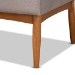 Baxton Studio Riordan Mid-Century Modern Grey Fabric Upholstered and Walnut Brown Finished Wood 4-Piece Dining Nook Set - BBT8051.13-Grey/Walnut-4PC Dining Nook Set