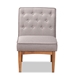 Baxton Studio Riordan Mid-Century Modern Grey Fabric Upholstered and Walnut Brown Finished Wood Dining Chair - BBT8051.13-Grey/Walnut-CC
