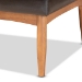 Baxton Studio Riordan Mid-Century Modern Dark Brown Faux Leather Upholstered and Walnut Brown Finished Wood 4-Piece Dining Nook Set - BBT8051.13-Dark Brown/Walnut-4PC Dining Nook Set