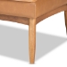 Baxton Studio Riordan Mid-Century Modern Tan Faux Leather Upholstered and Walnut Brown Finished Wood 2-Piece Dining Nook Banquette Set - BBT8051.13-Tan/Walnut-2PC SF Bench