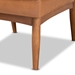 Baxton Studio Riordan Mid-Century Modern Tan Faux Leather Upholstered and Walnut Brown Finished Wood Dining Chair - BBT8051.13-Tan/Walnut-CC