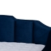 Baxton Studio Lennon Modern and Contemporary Navy Blue Velvet Fabric Upholstered Full Size Daybed with Trundle - CF9172-Navy Blue Velvet-Daybed-F/T