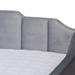 Baxton Studio Lennon Modern and Contemporary Grey Velvet Fabric Upholstered Full Size Daybed with Trundle - CF9172-Silver Grey Velvet-Daybed-F/T
