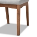 Baxton Studio Tara Mid-Century Modern Light Grey Fabric Upholstered and Walnut Brown Finished Wood 7-Piece Dining Set - RDC714-Light Grey/Walnut-7PC Dining Set