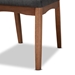 Baxton Studio Tara Mid-Century Modern Transitional Dark Grey Fabric Upholstered and Walnut Brown Finished Wood 2-Piece Dining Chair Set - RDC714-Dark Grey/Walnut-DC