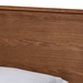 Baxton Studio Leola Mid-Century Modern Transitional Walnut Brown Finished Wood Twin Size Platform Bed - Leola-Ash Walnut-Twin