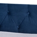 Baxton Studio Larkin Modern and Contemporary Navy Blue Velvet Fabric Upholstered Twin Size Daybed with Trundle - CF9227-Navy Blue Velvet-Daybed-T/T