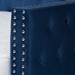 Baxton Studio Larkin Modern and Contemporary Navy Blue Velvet Fabric Upholstered Queen Size Daybed with Trundle - CF9227-Navy Blue Velvet-Daybed-Q/T