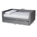 Baxton Studio Larkin Modern and Contemporary Grey Velvet Fabric Upholstered Queen Size Daybed with Trundle - CF9227-Silver Grey Velvet-Daybed-Q/T