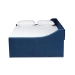 Baxton Studio Raphael Modern and Contemporary Navy Blue Velvet Fabric Upholstered Queen Size Daybed with Trundle - CF9228 -Navy Blue Velvet-Daybed-Q/T