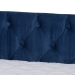 Baxton Studio Raphael Modern and Contemporary Navy Blue Velvet Fabric Upholstered Queen Size Daybed with Trundle - CF9228 -Navy Blue Velvet-Daybed-Q/T