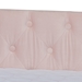 Baxton Studio Raphael Modern and Contemporary Pink Velvet Fabric Upholstered Full Size Daybed with Trundle - CF9228 -Pink Velvet-Daybed-F/T