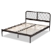 Baxton Studio Dora Modern and Contemporary Industrial Black Bronze Metal Queen Size Platform Bed - TS-Dora-Black-Queen