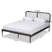 Baxton Studio Dora Modern and Contemporary Industrial Black Bronze Metal Queen Size Platform Bed - TS-Dora-Black-Queen