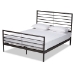 Baxton Studio Alva Modern and Contemporary Industrial Black Finished Metal Full Size Platform Bed