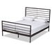 Baxton Studio Alva Modern and Contemporary Industrial Black Finished Metal Full Size Platform Bed