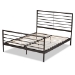 Baxton Studio Alva Modern and Contemporary Industrial Black Finished Metal Full Size Platform Bed - TS-Alva-Black-Full