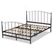 Baxton Studio Lana Modern and Contemporary Black Bronze Finished Metal Queen Size Platform Bed - TS-Lana-Black-Queen