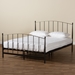 Baxton Studio Lana Modern and Contemporary Black Bronze Finished Metal Queen Size Platform Bed - TS-Lana-Black-Queen