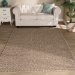 Baxton Studio Colemar Modern and Contemporary Brown Handwoven Wool Dori Blend Area Rug - Colemar-Linen-Rug