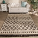 Baxton Studio Heino Modern and Contemporary Ivory and Charcoal Handwoven Wool Area Rug - Heino-Charcoal/Ivory-Rug