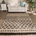 Baxton Studio Heino Modern and Contemporary Ivory and Charcoal Handwoven Wool Area Rug - Heino-Charcoal/Ivory-Rug