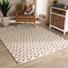 Baxton Studio Adusa Modern and Contemporary Multi-Colored Hand-Tufted Wool and Cotton Area Rug - Adusa-Multi/Ivory-Rug