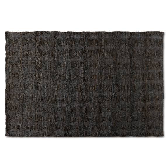 Baxton Studio Burma Modern and Contemporary Dark Grey Hand-Knotted Hemp Area Rug