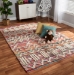 Baxton Studio Graydon Modern and Contemporary Multi-Colored Handwoven Fabric Blend Area Rug - Graydon-Ivory/Multi-Rug