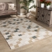 Baxton Studio Barbon Modern and Contemporary Ivory and Grey Handwoven PET Yarn Indoor and Outdoor Area Rug - Barbon-Grey/Ivory-Rug