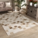 Baxton Studio Barbon Modern and Contemporary Ivory and Beige Handwoven PET Yarn Indoor and Outdoor Area Rug - Barbon-Beige/Ivory-Rug