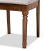 Baxton Studio Callie Modern and Contemporary Grey Fabric Upholstered and Walnut Brown Finished Wood 7-Piece Dining Set - Callie-Grey/Walnut-7PC Dining Set