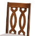 Baxton Studio Cherese Modern and Contemporary Grey Fabric Upholstered and Walnut Brown Finished 5-Piece Wood Dining Set - RH334C-Grey/Walnut-5PC Dining Set