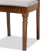 Baxton Studio Cherese Modern and Contemporary Grey Fabric Upholstered and Walnut Brown Finished 5-Piece Wood Dining Set - RH334C-Grey/Walnut-5PC Dining Set