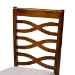 Baxton Studio Mila Modern and Contemporary Grey Fabric Upholstered and Walnut Brown Finished Wood 7-Piece Dining Set - Mila-Grey/Walnut-7PC Dining Set