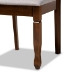 Baxton Studio Mila Modern and Contemporary Grey Fabric Upholstered and Walnut Brown Finished Wood 7-Piece Dining Set - Mila-Grey/Walnut-7PC Dining Set