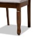 Baxton Studio Lanier Modern and Contemporary Grey Fabric Upholstered and Walnut Brown Finished Wood 5-Piece Dining Set - RH318C-Grey/Walnut-5PC Dining Set