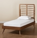 Baxton Studio Yana Mid-Century Modern Walnut Brown Finished Wood Twin Size Platform Bed - Yana-Ash Walnut-Twin